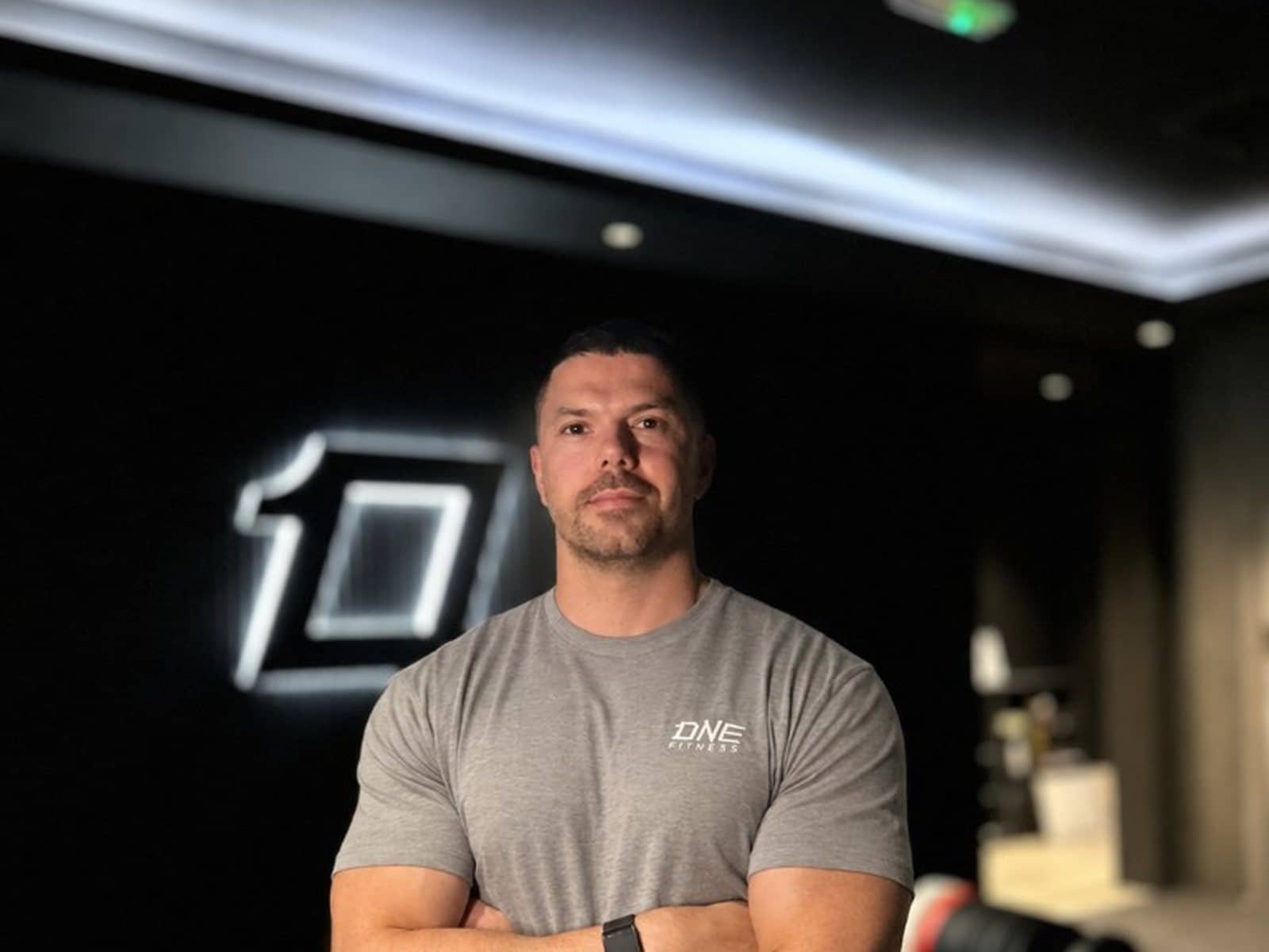 Mike Brown in the One Fitness studio, Kuwait City